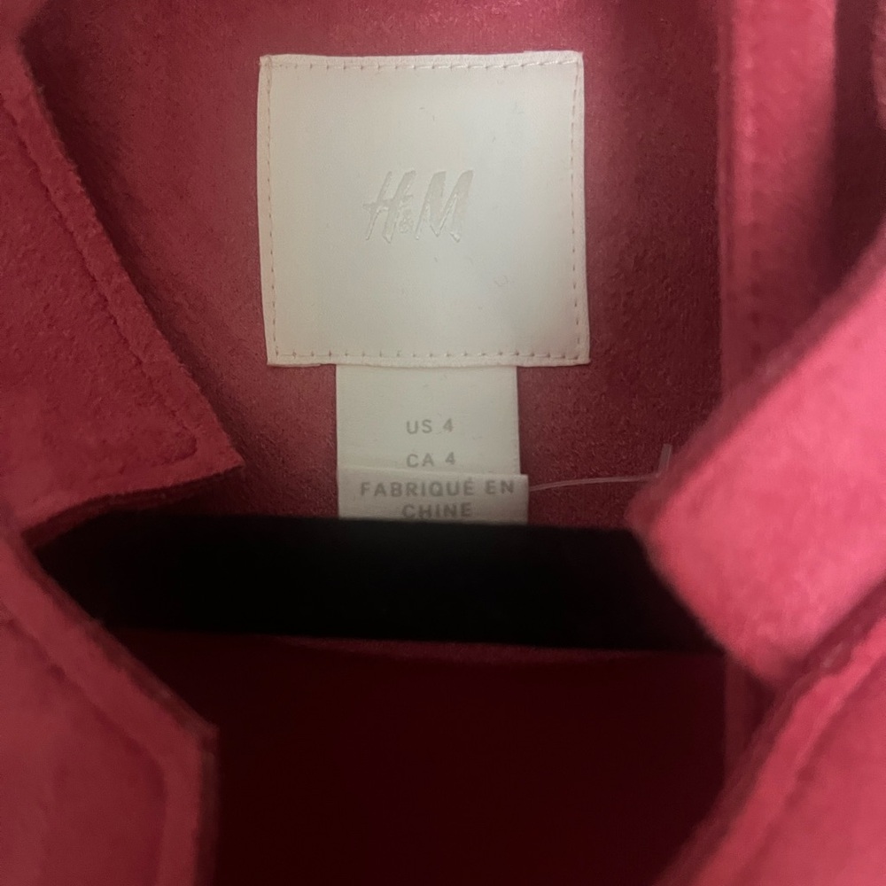 H&M.  Faux suede belted jacket Size 4 - Picture 9 of 10